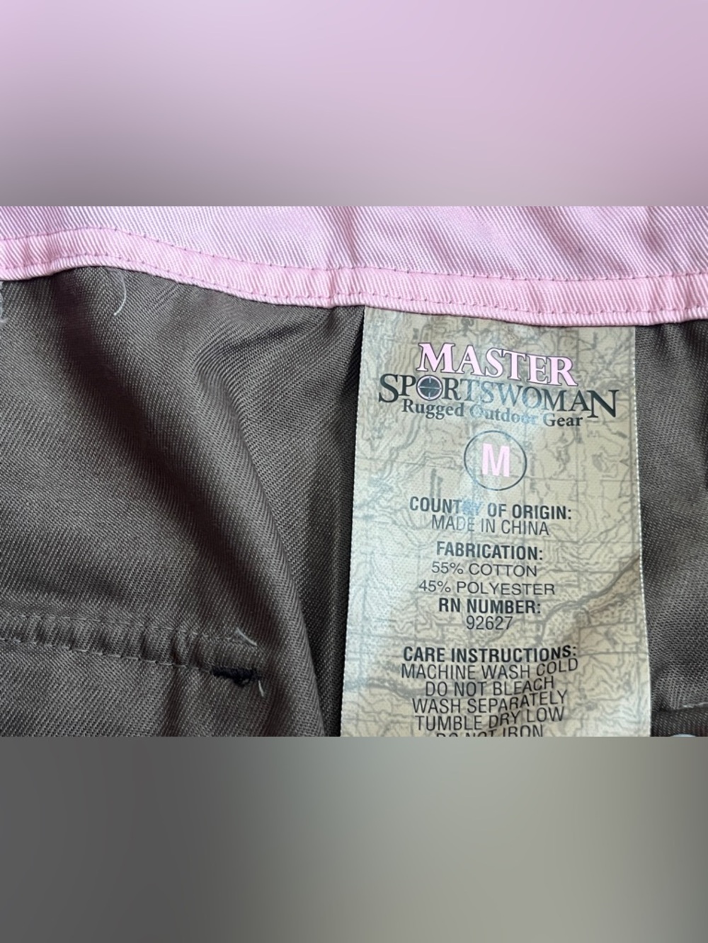 MASTER SPORTSWOMAN Convertible Cargo Pants Pink Trim Camo M - Picture 6 of 10
